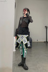 Walter Van BeirendonCK Skeleton Bicycle Riding Tight Pants AW22-23 7005 Green